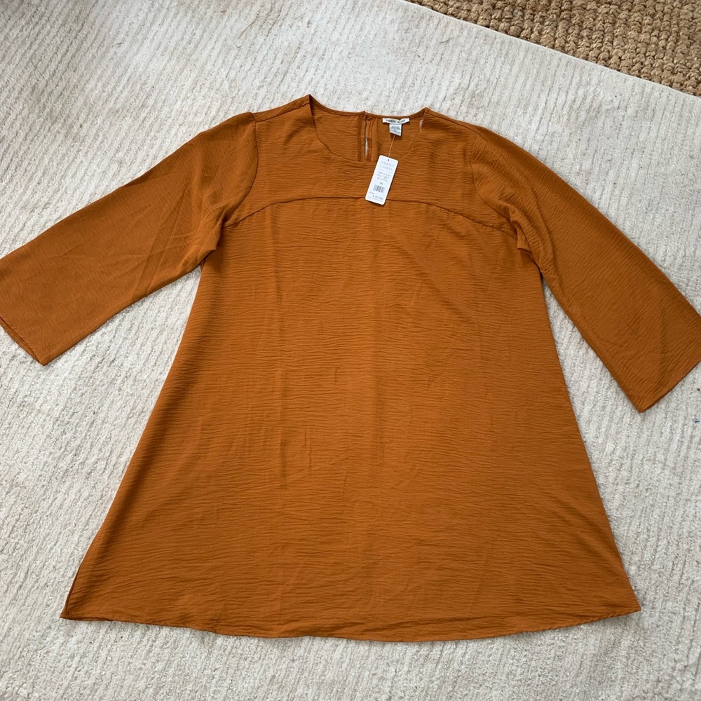 Sabrina Lauren New York Long Sleeve Sheath Dress 3x Pumpkin Spice Color NWT